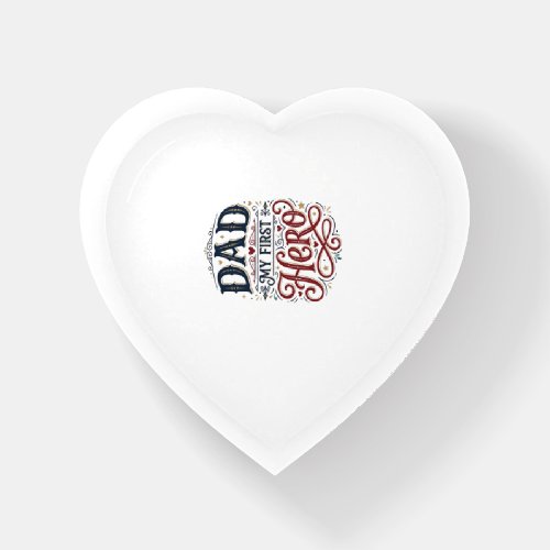 Dad My First Hero Vintage Typography Shirt_1 Paperweight