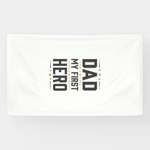 Dad My First Hero Vintage Typography Shirt Design_ Banner