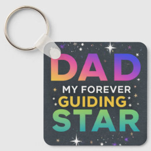 Dad: My Forever Guiding Star Keychain