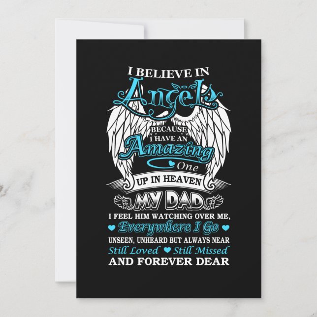 Dad my guadian angel Tshirt - in memory of Dad Save The Date (Front)