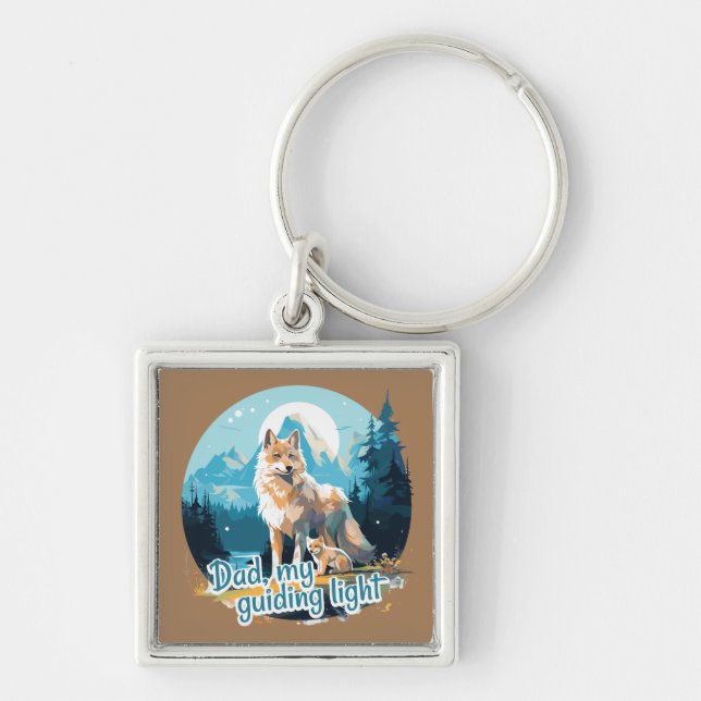 Dad, my guiding light keychain (Front)