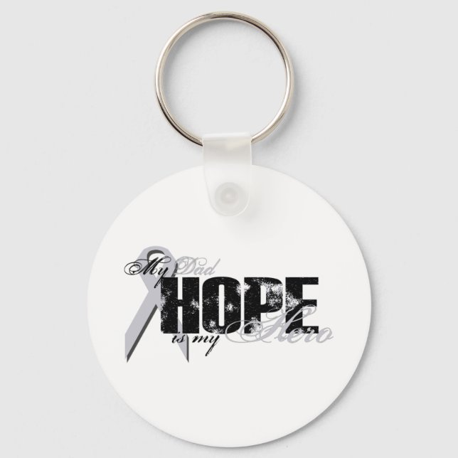 Dad My Hero - Lung Hope Keychain (Front)