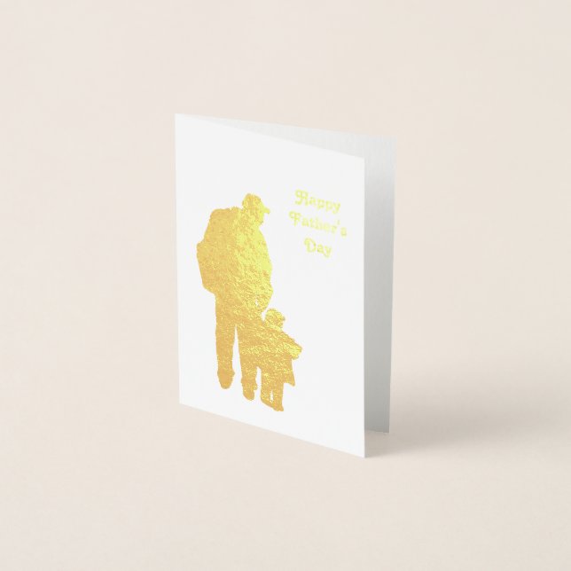 Dad 'n' Kiddo Silhouette 1 Father's Day card (Front)