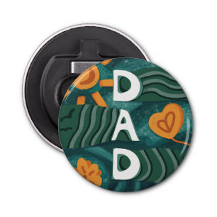 Dad - National Dad Appreciation Day Green Bottle Opener
