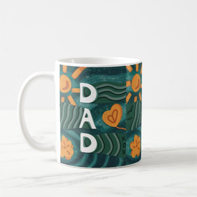 Dad - National Dad Appreciation Day Green Coffee Mug (Left)