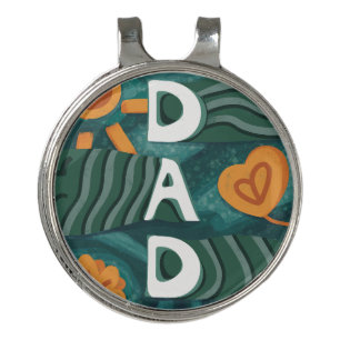 Dad - National Dad Appreciation Day Green Golf Hat Clip