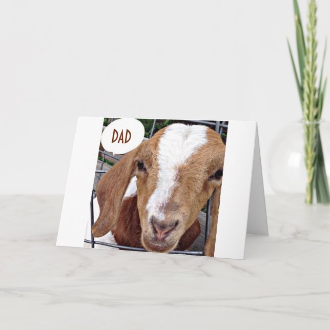 DAD-NO KIDDING AROUND ON YOUR BIRTHDAY SAYS GOAT CARD (Front)