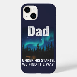 Dad Northern Lights Camping Customizable Case-Mate iPhone 14 Case