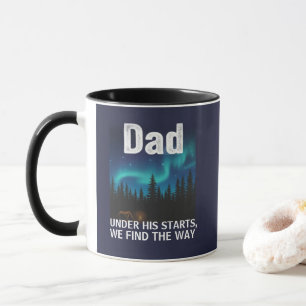 Dad Northern Lights Camping Customizable Mug