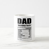 Dad Nutrition Facts Happy Fathers Day Coffee Mug