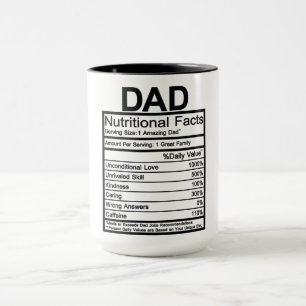Dad Nutritional Facts Mug