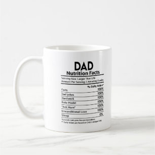 Dad Nutritional Label Fathers Day Coffee Mug