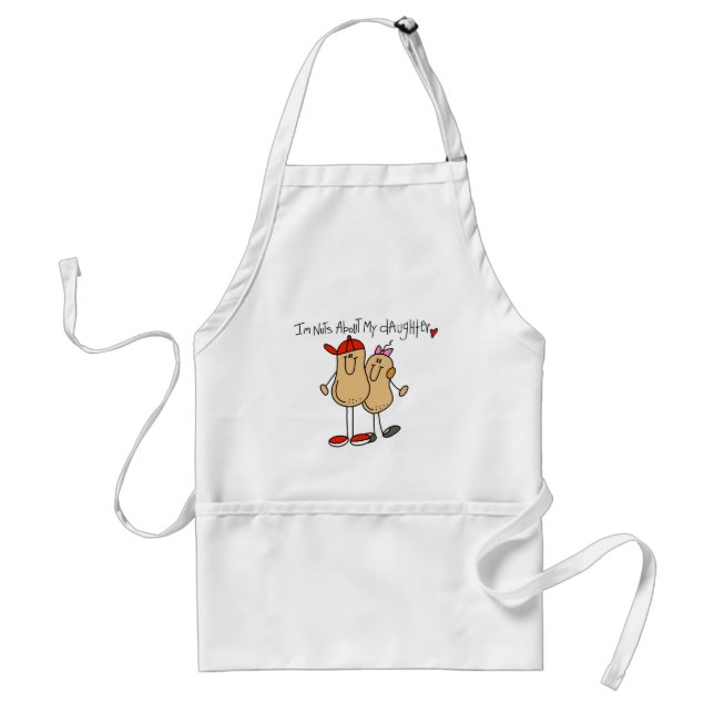 Dad - Nuts About My Daughter T-shirts and Gifts Adult Apron (Front)