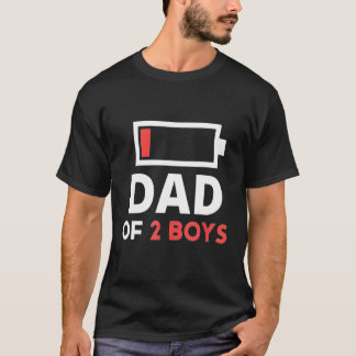 Dad Of 2 Boys   From Son Fathers Day Birthday Mens T-Shirt