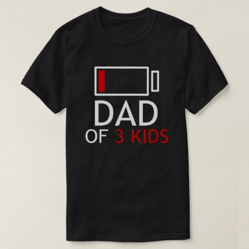 Dad Of 3 Boys Fathers Day Gift Idea T_Shirt