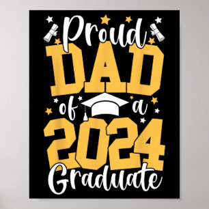 Dad Of A Cl Of 2024 Graduate Matching Family Poster