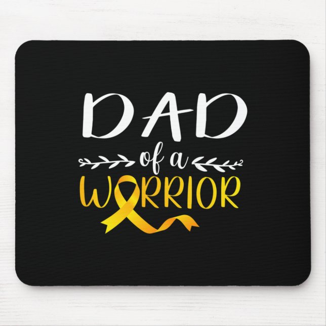 Dad Of A Warrior Childhood Cancer Awareness Suppor Mouse Pad (Front)