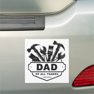 Dad of All Trades - Vintage Men’s Handyman Tools Car Magnet