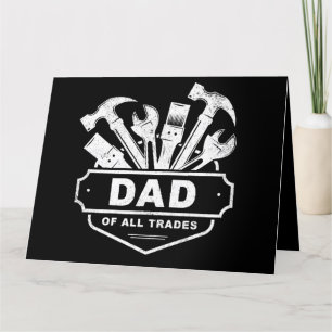 Dad of All Trades - Vintage Men’s Handyman Tools Letterpress Thank You Card