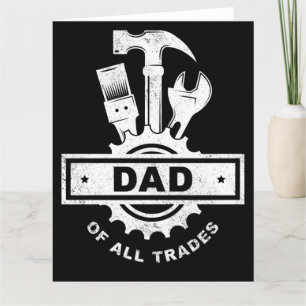 Dad of All Trades Vintage Men’s Handyman Tools Letterpress Thank You Card