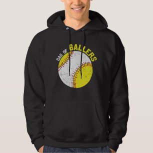 Dad Of Ballers baseball family design Hoodie