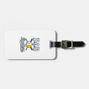 Dad of Ballers Baseball Softball Vintage Design_1 Luggage Tag