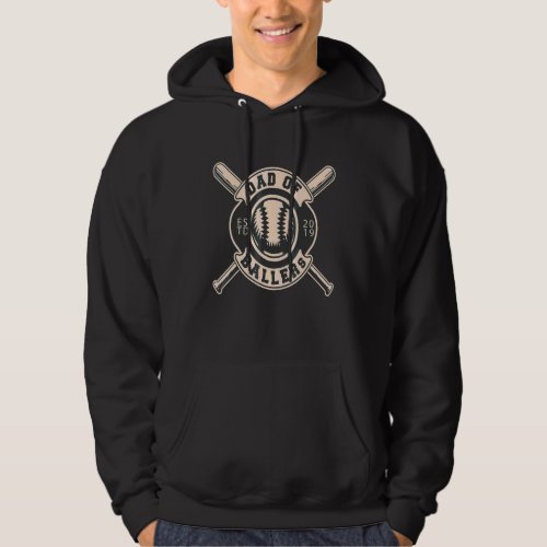Dad Of Ballers Father Son  Dad Softball Hoodie