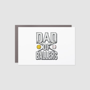 Dad of Ballers Softball and Baseball Vintage Shirt Car Magnet