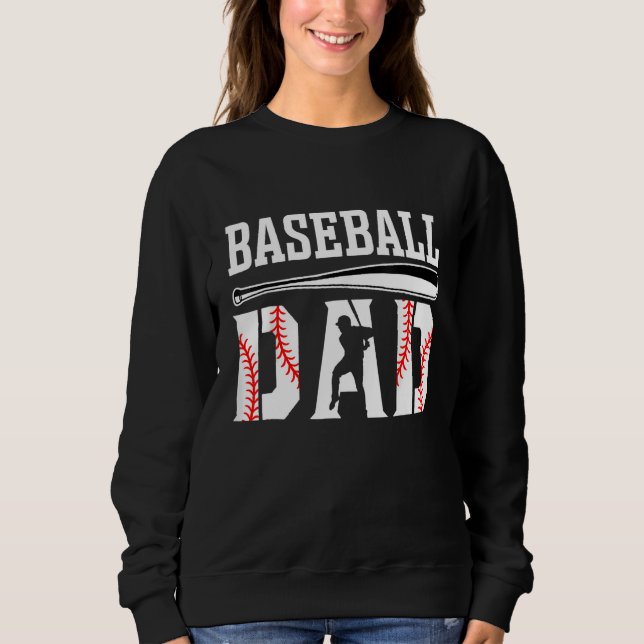 Dad Of Ballers Softball Baseball Player Dad Father Sweatshirt (Front)