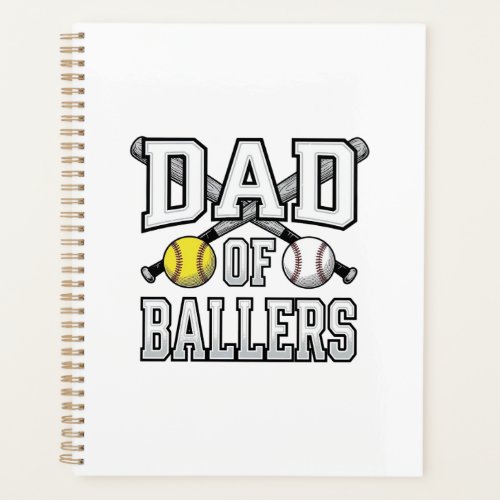 Dad Of Ballers Vintage Baseball Softball Shirt Des Planner