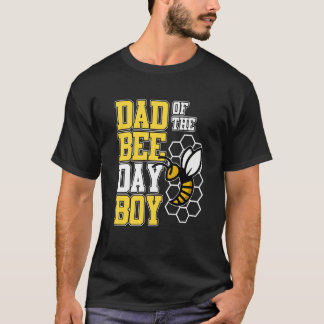 Dad Of Bee Day Boy Honey Beekeeper Beekeeping Grap T-Shirt