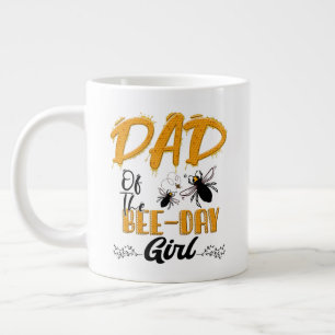 Dad Of Bee Day Girl Hive Party Matching Birthday Giant Coffee Mug