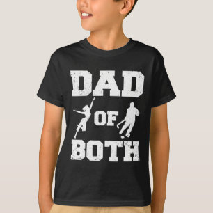 Dad Of Both Funny Dance Hockey Dad  T-Shirt