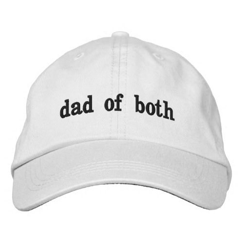 Dad of Both Personalized Fathers Day Gift Present Embroidered Baseball Cap