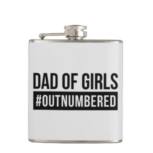 Dad of Girls #Outnumbered Flask