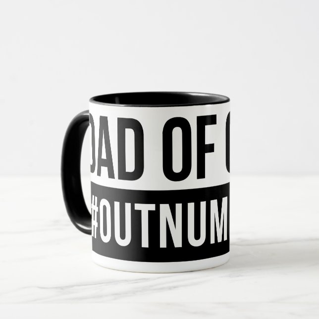 Dad of Girls #Outnumbered Mug (Front Left)
