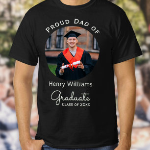 Dad of Graduate Modern Graduation Day Photo Custom T-Shirt