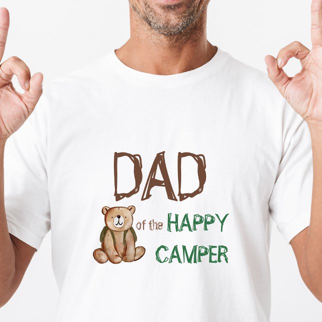 Dad Of Happy Camper 1ST Birthday Party  T-Shirt (Creator Uploaded)