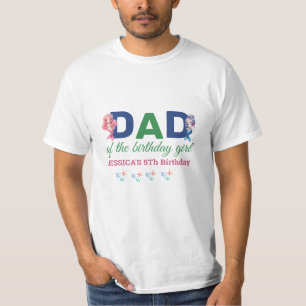 Dad Of The 5Th Birthday Girl  Mermaid T-Shirt