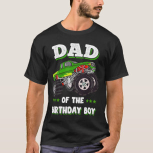 Dad Of The Birthday Boy Fathers Monster Truck Mens T-Shirt