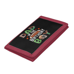 Dad of The Birthday Boy Game Day Football Tri-fold Wallet
