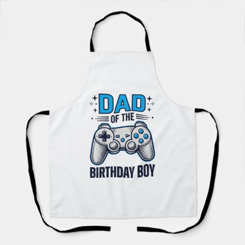 Dad of the Birthday Boy Gamer Shirt Design_1 Apron