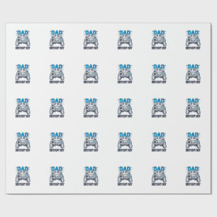 Dad of the Birthday Boy Gamer Shirt Design_1 Wrapping Paper
