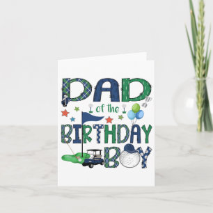Dad Of The Birthday Boy Hole In One Golf Lover Card