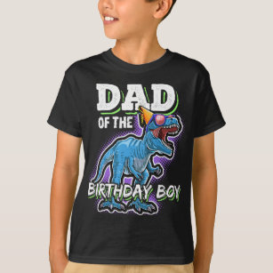 Dad of the Birthday Boy Matching Family Dinosaur B T-Shirt