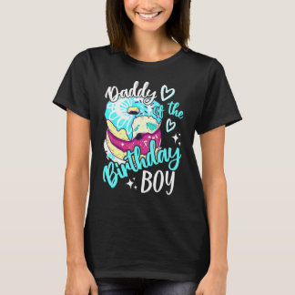Dad of The Birthday Boys Donut Birthday Party Them T-Shirt