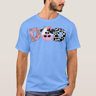 Dad of The Birthday For Girl Cow Farm Birthday Cow T-Shirt