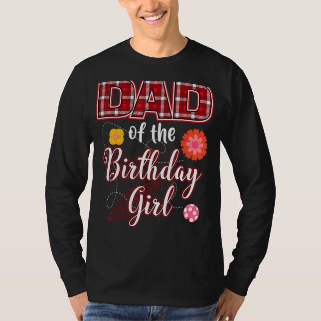 Dad Of The Birthday Girl Matching Family Ladybug T-Shirt (Front)