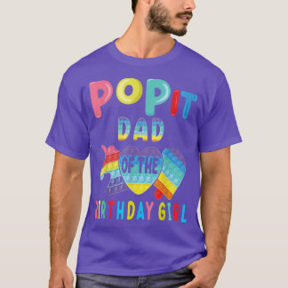 dad of the Birthday Girl Pop It Unicorn Birthday K T-Shirt