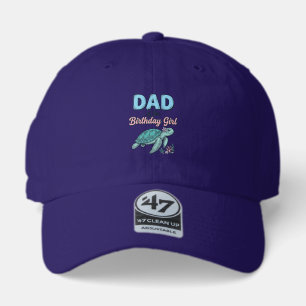 Dad of the Birthday Girl Sea Turtle Vintage Shirt  47 Brand Hat